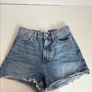 BDG UO A-Line cut off blue jean jean short zip close 5-pocket